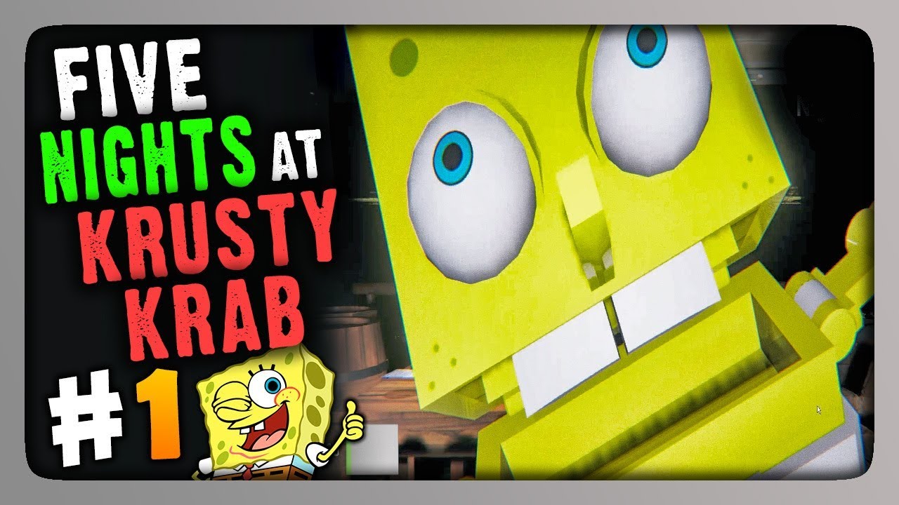 Five Nights at the Krusty Krab Прохождение 1 НОЧИ 1