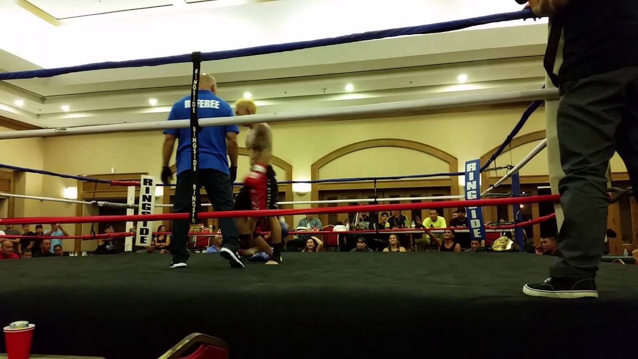 Man Up and Stand Up, Muay Thai Title Fight, Round 3! Jared "Super Saiyan" Iha vs Rodrigo from Maui