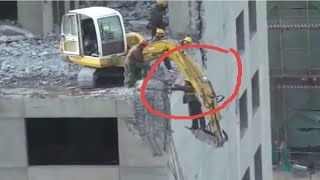 Top 10 Dangerous Building Demolition Excavator Operator - Fastest Heavy Equipment Machines Skills