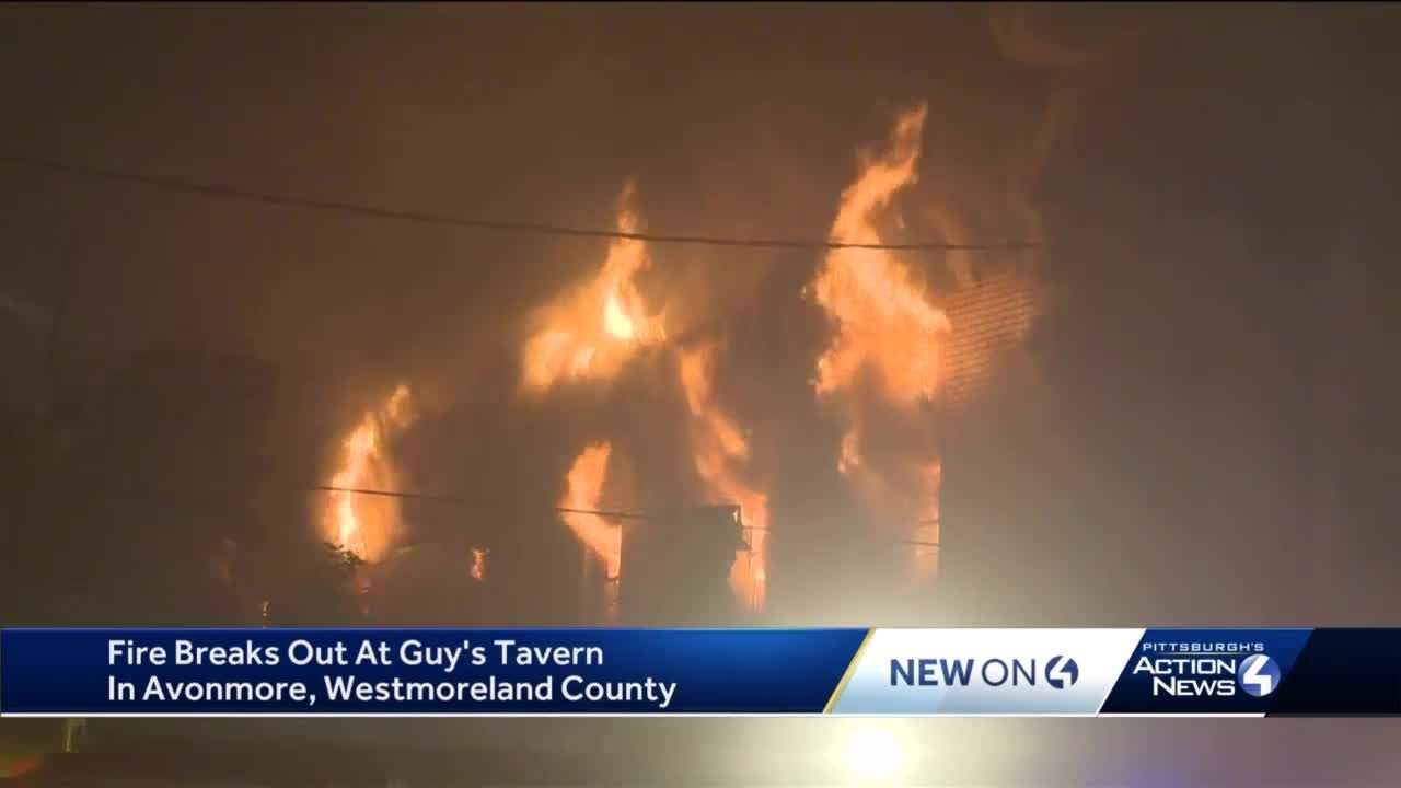 Large fire at Guy's Tavern in Avonmore