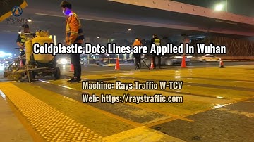 98:2 MMA Coldplastic Profiled Dot Road Marking Lines are Applied in Wuhan China-Rays Traffic