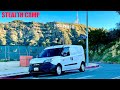 We Stealth Camp &amp; Cook UNDER The HOLLYWOOD Sign! | Full Time Van Life