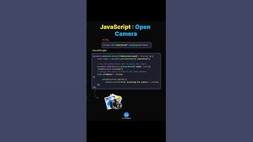 How To Open Camera Using JavaScript