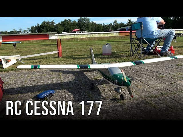 Oldie! Nice Retro RC Cessna 177 Cardinal Scale Model Flying At