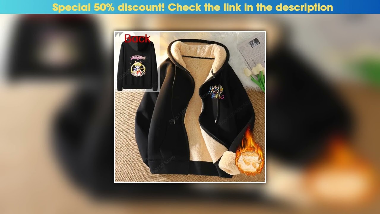 Slide Sailor Moon Adult Winter Casual Zip-up Jacket Women Anime Printed Overcoat Men Fashion Warm C