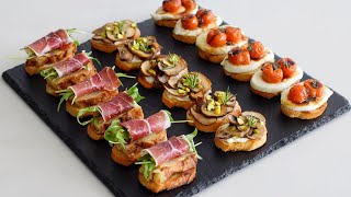 3 Deliciosos Aperitivos de Pan Tostado | Crostinis para Disfrutar | DarixLAB