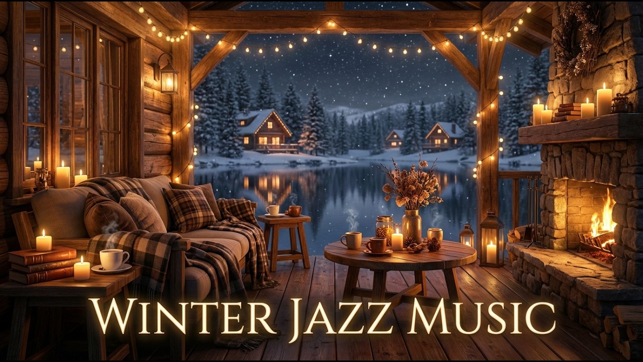Relaxing Winter Jazz Music at Cozy Coffee Shop Ambience ⛄ Warm Jazz ...
