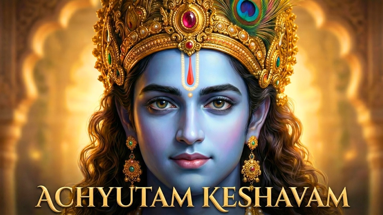 Achutham Keshavam 🙏 Soulful Krishna Bhakti Song | Sree DivineVerse