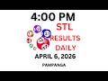 STL PAMPANGA 4 00 PM LIVE Draw April 6 2026 