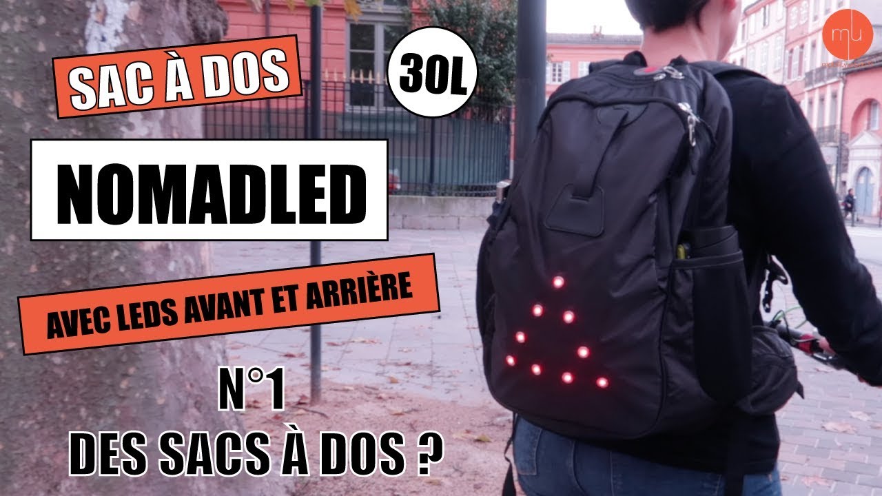 Test Moonride : un sac a dos vélo a affichage Led