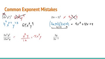 EXP.6A Common Mistakes for Simplifying Exponents