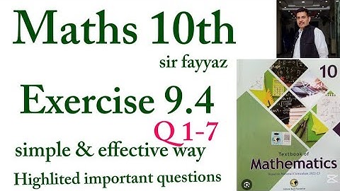 Maths class 10th | exercise 9.4 | NBF | Q no 1 -7 | ex 9.4 | unit 9 | Chords and arcs of a circle