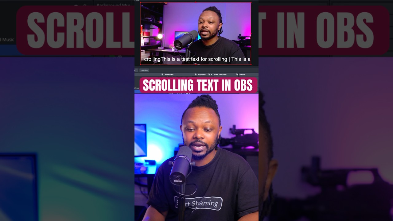 Add SCROLLING TEXT in OBS 