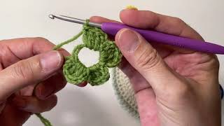 シンプルな四つ葉のクローバーを編んでみましょう。How to create a simple Four-Leaf Clover 2021年5月4日　かぎ針編み　レース編み