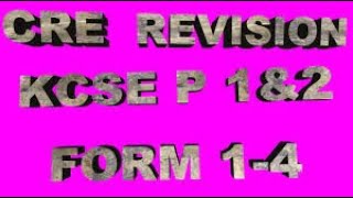 CRE  Form 1 Revision | Questions & Answers | KCSE CRE Revision Paper 1| CRE Questions & Answers screenshot 1