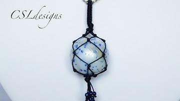 How to wrap a stone/cabochon with macrame series - Nr 4 Tassel netting technique