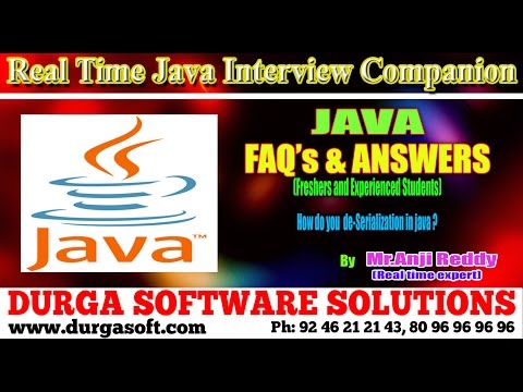 Java Interview Companion||Java ||How do you  de Serialization in java?