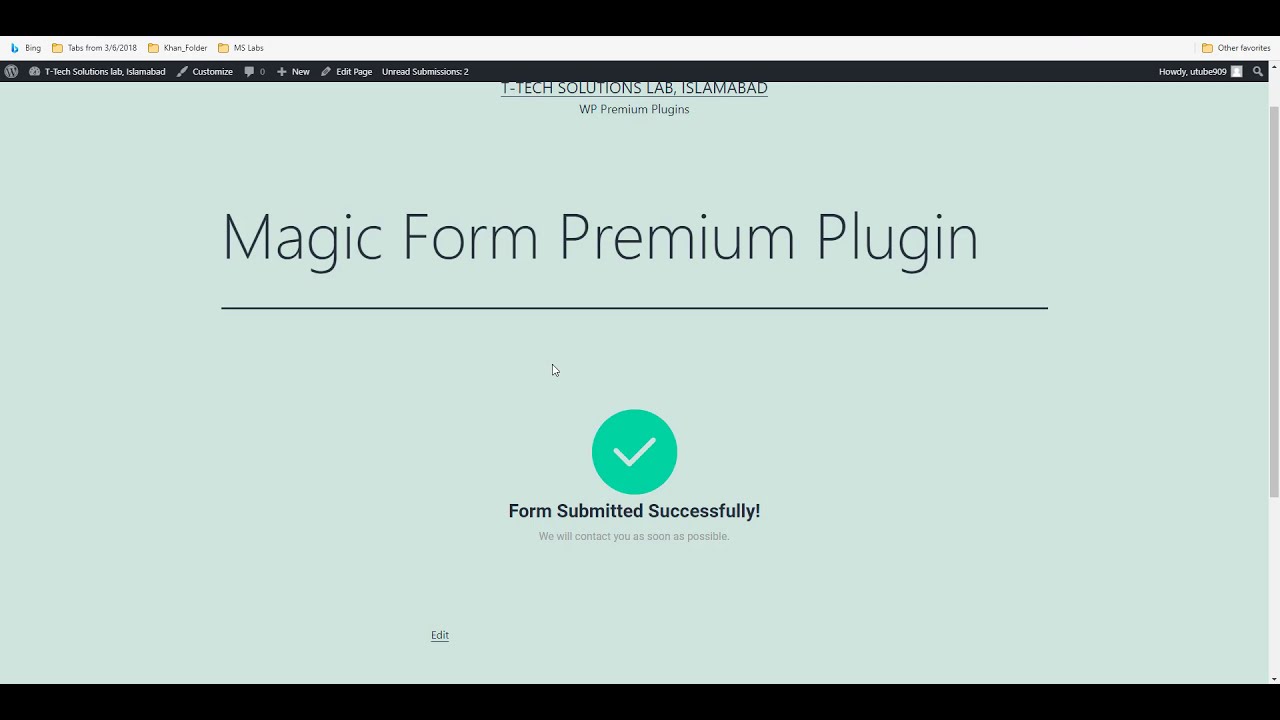 WordPress Magic Form Premium Plugin - YouTube