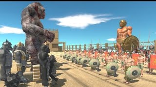 Gorillas VS Ancient Humans || Who Win This Match  (ARBS) Gameplay