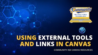 Using external tools and links in Canvas