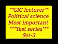 UP GIC lecturer political science important top 50 questions test series -3 up PGT & TGT