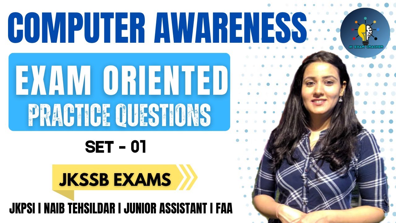 COMPUTER EXAM ORIENTED MCQS I  SET-01 II FOR UPCOMING JKSSB EXAMS II BY TANIYA MA'AM