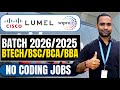 Cisco Biggest Hiring | Btech/ BBA/ BSC/ BCA | Wipro, Lumel Hiring | Batch 2026 &amp; 2025
