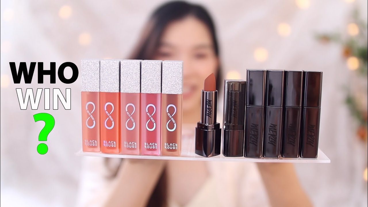 REVIEW SON HOT TREND Merzy Noir VS Black Rouge Ver8... - youtube