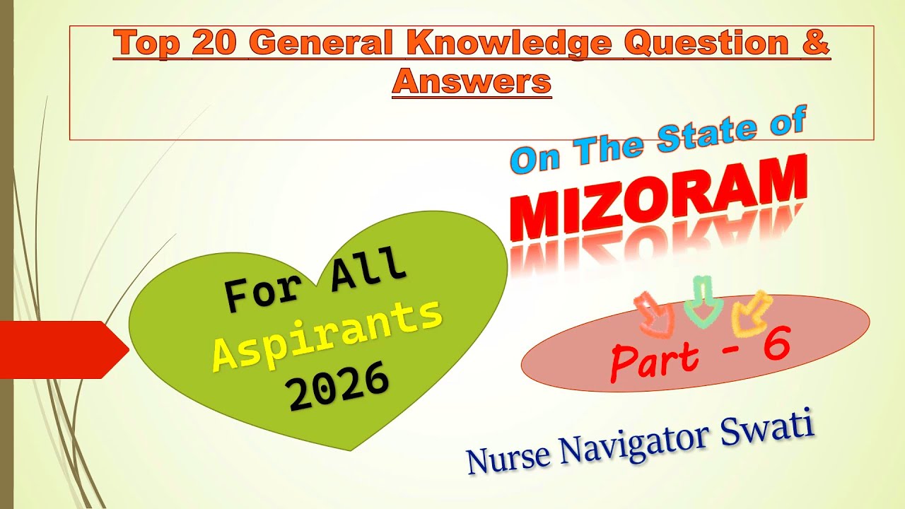 India GK Question & Answers | Mizoram General Knowledge Questions  | GK MCQ | Competitive Exam 
