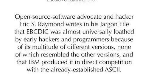 A Fresh EBCDIC Approach