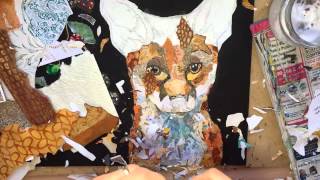 Time Lapse -  Torn Painted Paper Collage