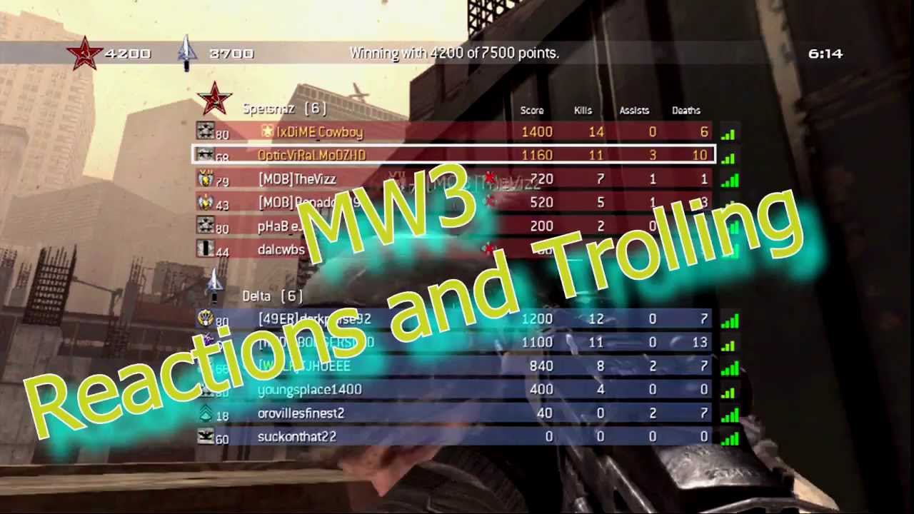 Call of Duty Kill Reactions and Trolling - YouTube