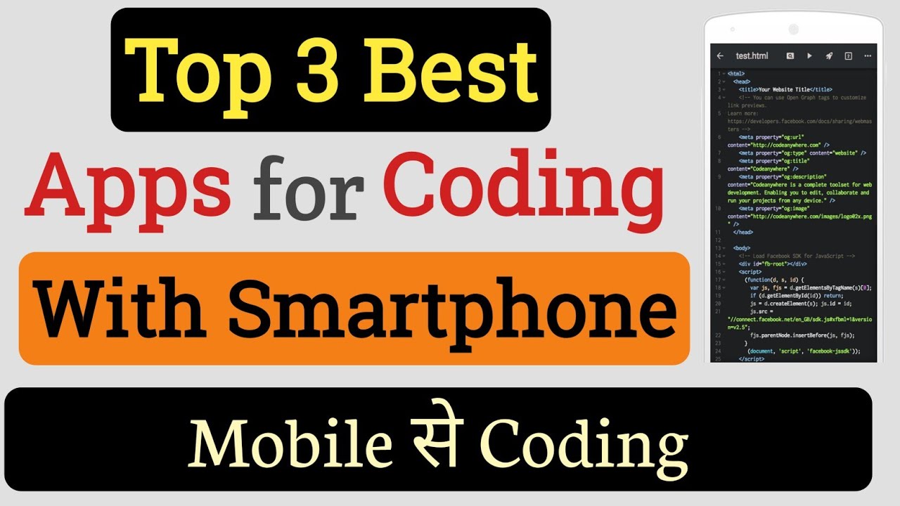 Top 3 Best Apps for Coding with Mobile|Best Coding Apps for Android|How ...
