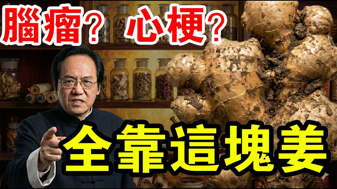 警告：吃薑削皮等於「慢性自殺」！倪師怒斥：體內全是「陰實」冰塊（腫瘤），這碗「回陽湯」比幾萬塊的西藥強百倍！#倪海厦 #經方中醫 #生姜 #排寒 #陽氣