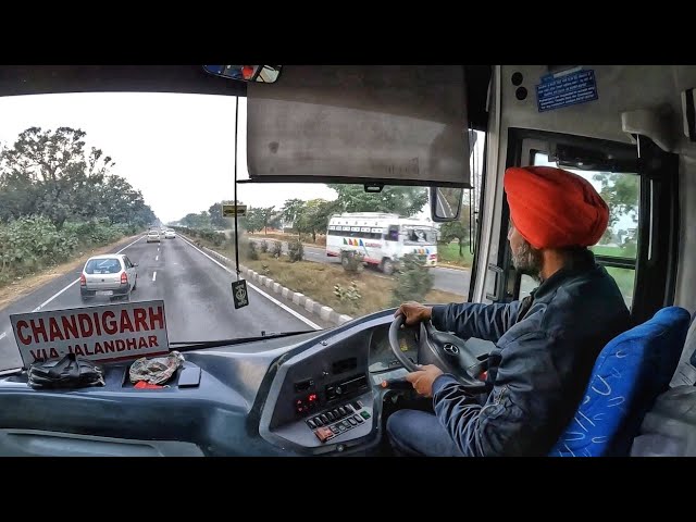 EXTREMELY AGGRESSIVE SARDAAR JI Driving Asia's Longest Mercedes Benz Bus at NH 3 class=