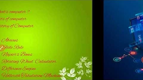 III STD - COMPUTER  LESSON  - 1 . EARLY HISTORY OF COMPUTER  PART  - II