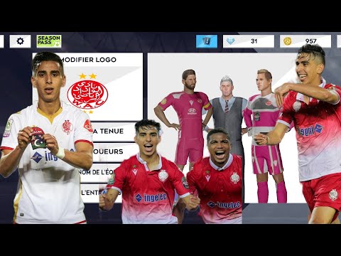 إضافة أطقم و شعار فريق الوداد المغربي في لعبة دريم ليچ سوكر 2021 إضافة أطقم و شعار فريق الوداد المغربي في لعبة دريم ليچ سوكر 2021