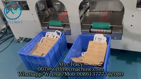 Automatic 2-robot-arm Paper Bag Handle Making and Pasting machine for Twisted Handle and Flat Handle