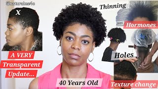 So...This Is My Natural Hair At 40. - Thinning, Texture Change, Holes, Hormones... & Regrowth?