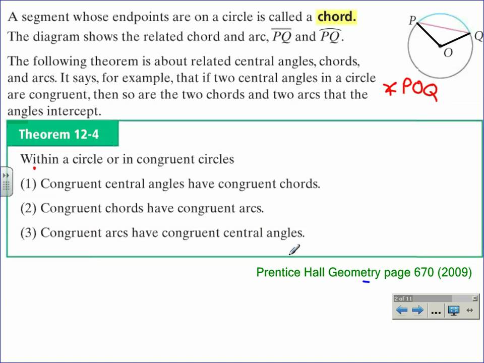 Circle Geomtry Identifying Congruent Central Angles Chords And Arcs Circle Geomtry Identifying Congruent Central Angles Chords And Arcs