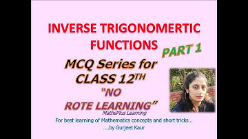 class 12 math MCQ in easy way l inverse  trigonometric functions class 12 MCQ | #inversetrigonometry