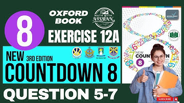 Class 8th Math Exercise 12A Question 5-7 |New countdown third edition | oxford | Math with Afshan