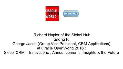 Interview with George Jacob at Oracle OpenWorld 2016