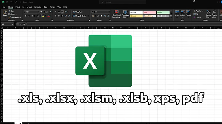 How To Change Excel File Extension xls, xlsx, xlsm, xlsb, xps, pdf
