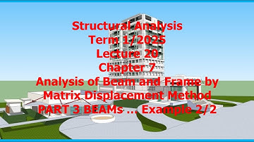 20 Ch 7 Analysis of Beam Frame by Matrix Displacement Part 3 Structural Analysis Term 1 25 Sept10 25