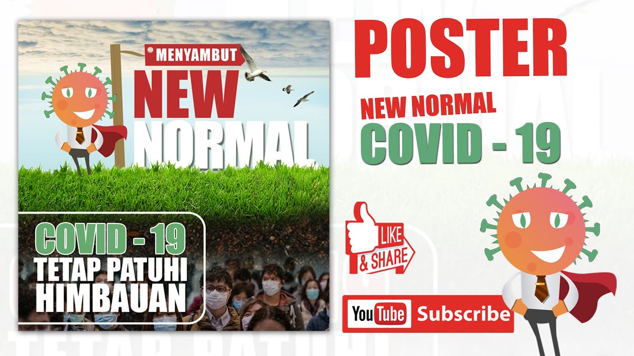  Desain  Poster  Covid 19 New Normal Adobe Photoshop  CS3 