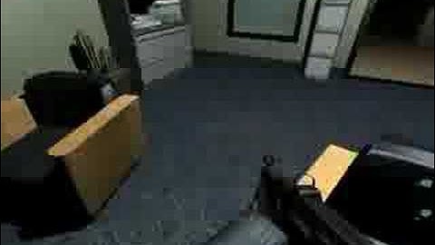 Alma crawls out of an office cube