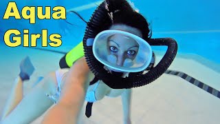 Bikini Scuba Girl Selfie Dive