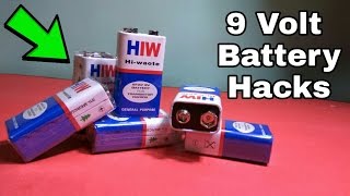 4 Awesome 9 Volt Battery Life Hacks !! |Awesome|2016 Special !!