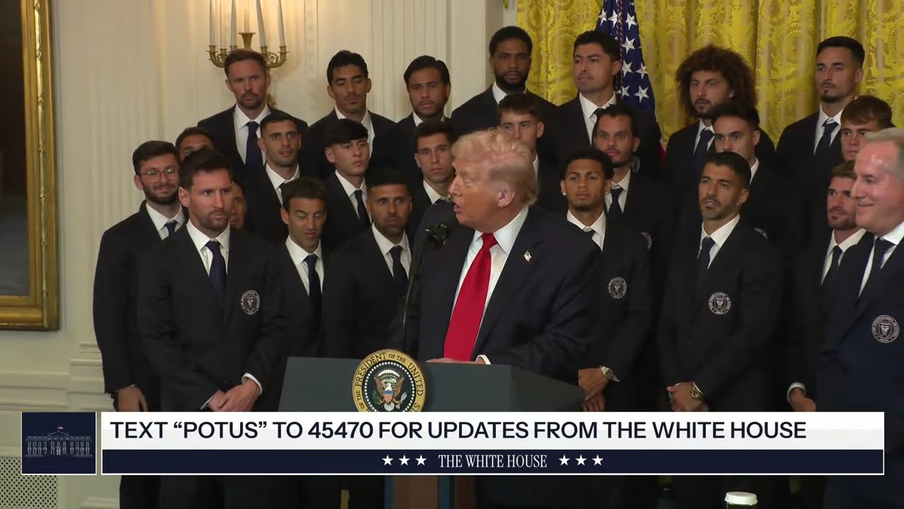 President Trump Participates in the Visit of the 2025 Major League Soccer Champions - Inter Miami CF